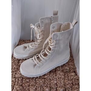 NWT Superga Alpina High Canvas Boot Size 8